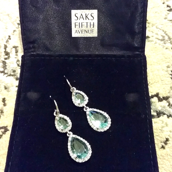 Saks Crystal Drop Earrings